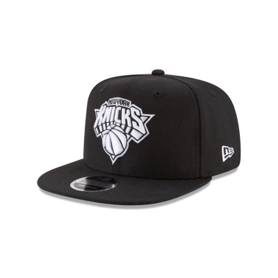 Black New York Knicks Hat - New Era NBA High Crown 9FIFTY Snapback Caps USA5026379